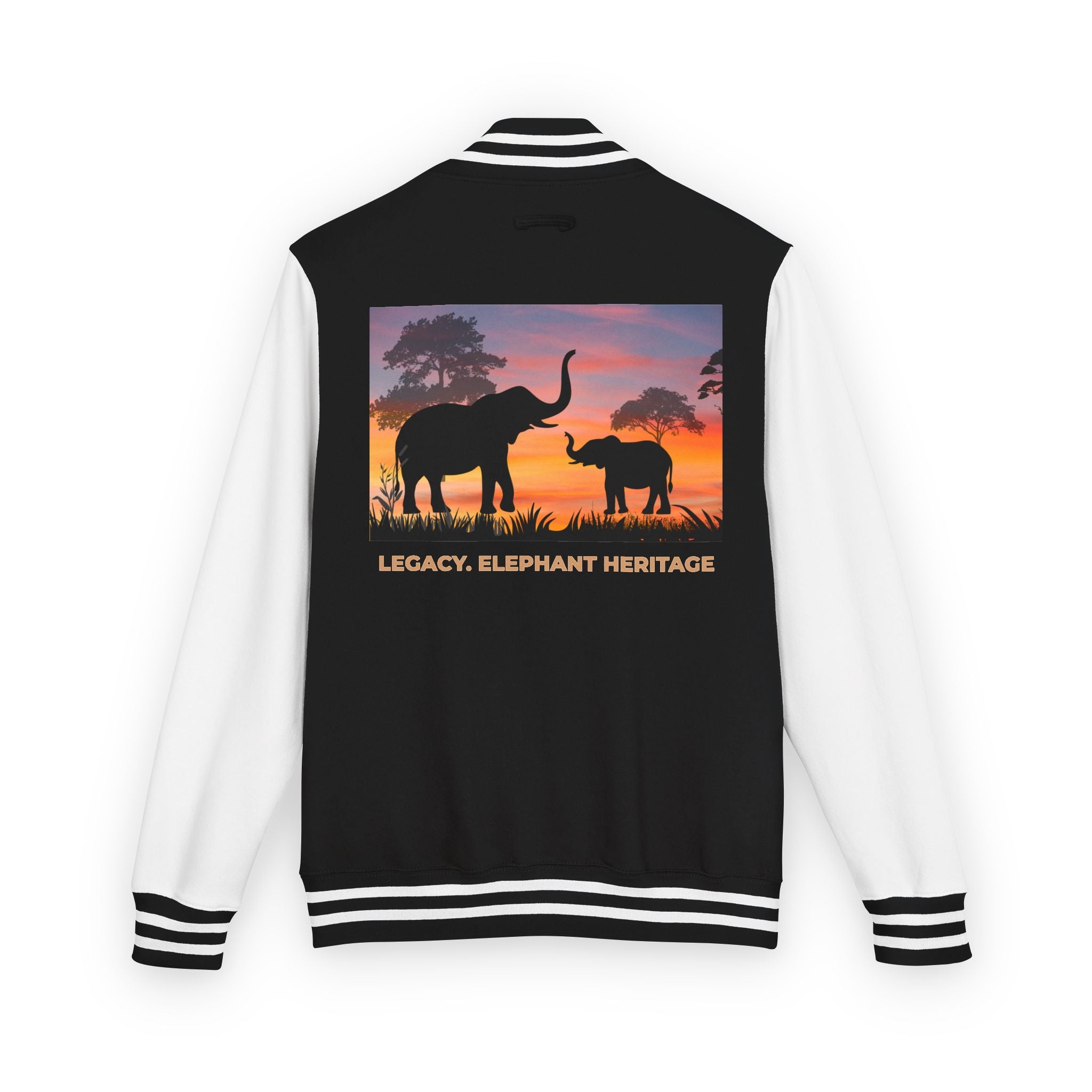 Letterman Jacket — Legacy Elephant Heritage Sunset Design
