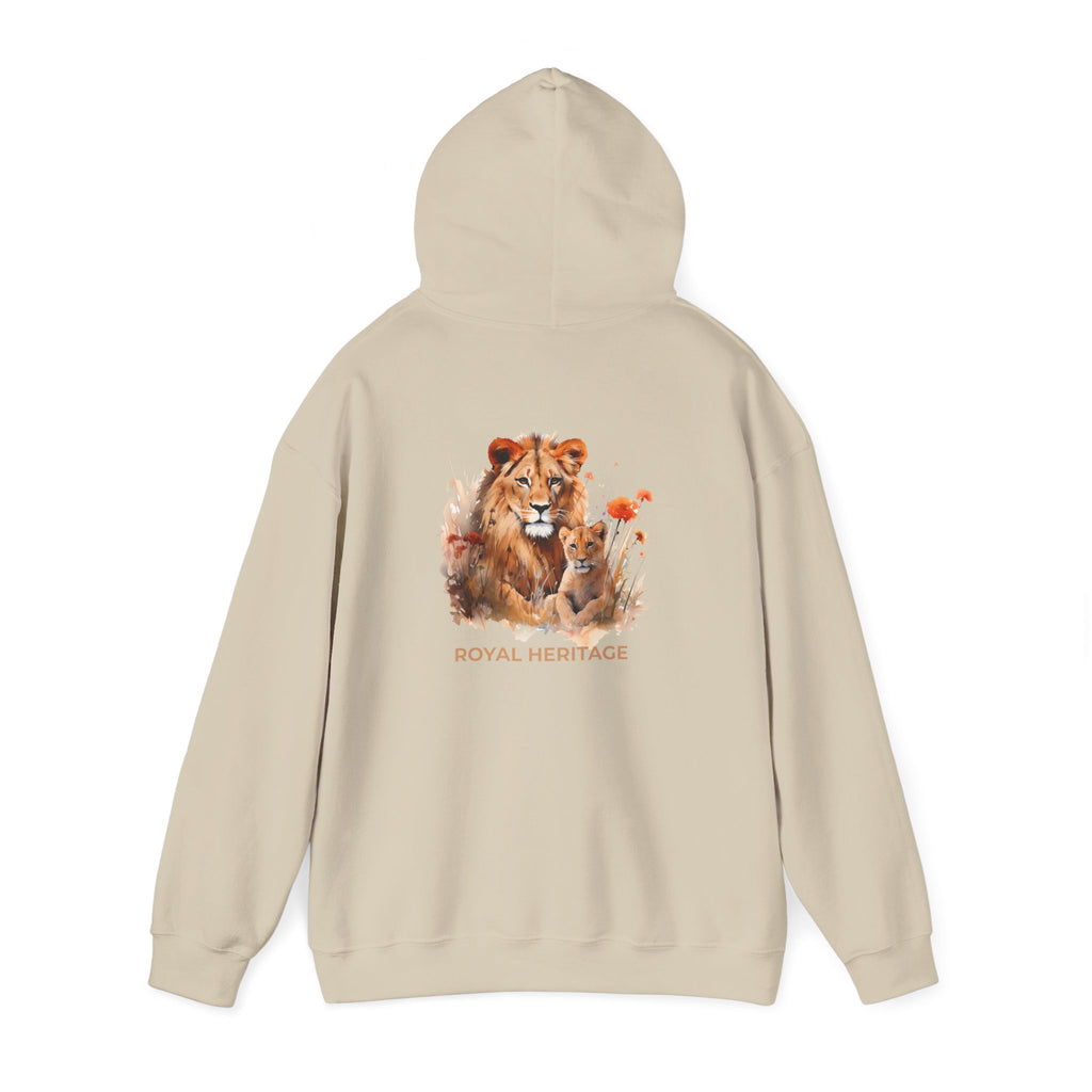 Hoodie — 'Royal Heritage' Lion & Cub Graphic Pullover