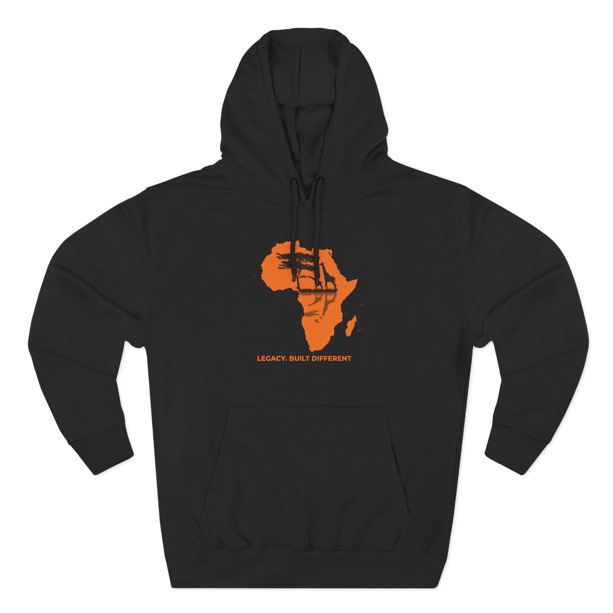 Africa Silhouette Hoodie — 'Legacy: Built Different' Graphic Pullover