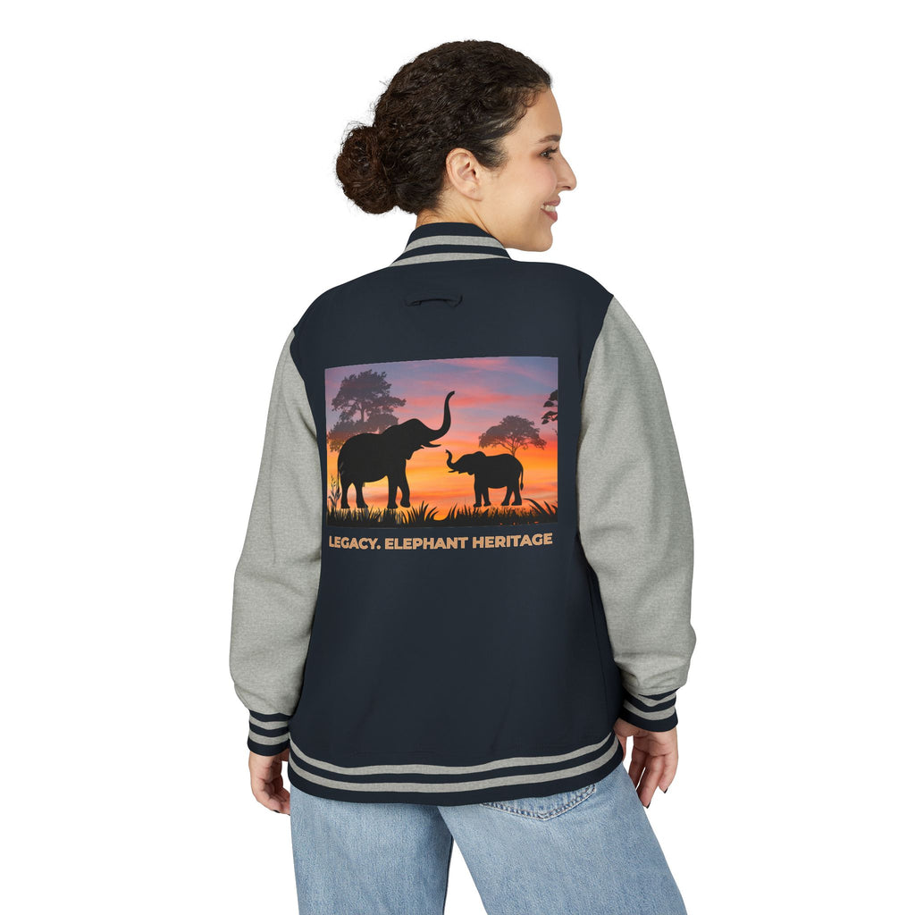Letterman Jacket — Legacy Elephant Heritage Sunset Design