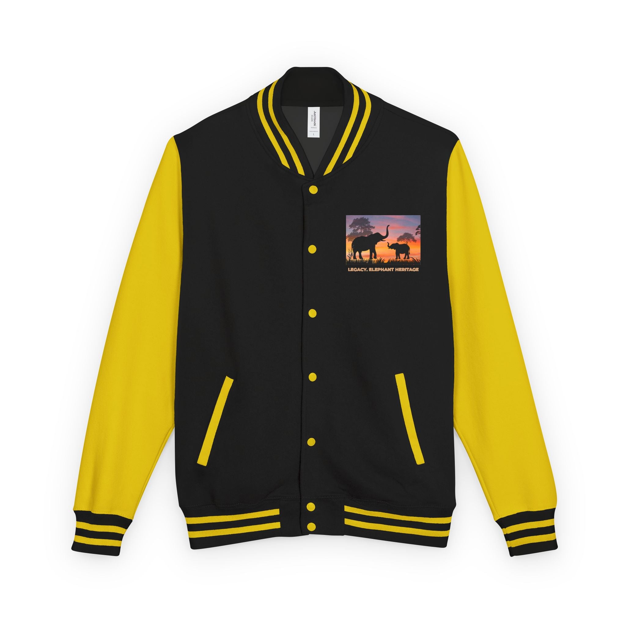Letterman Jacket — Legacy Elephant Heritage Sunset Design