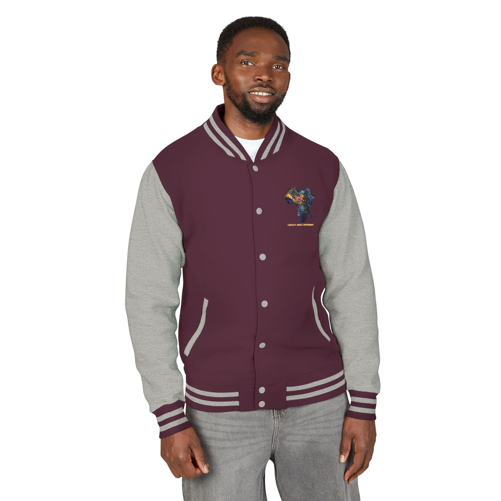 Africa Map Letterman Jacket — Colorful African Continent Graphic Bomber