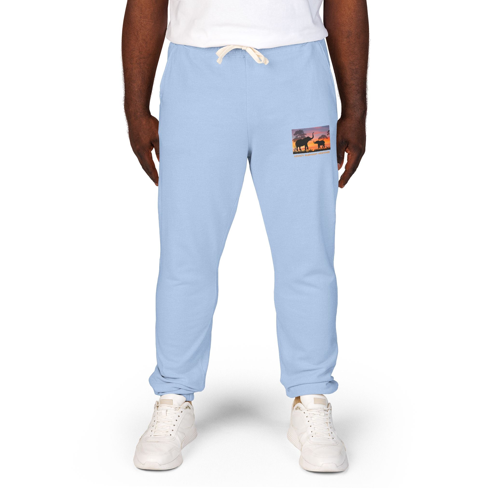 Sunset Camper Sweatpants — Cozy Graphic Fleece Joggers