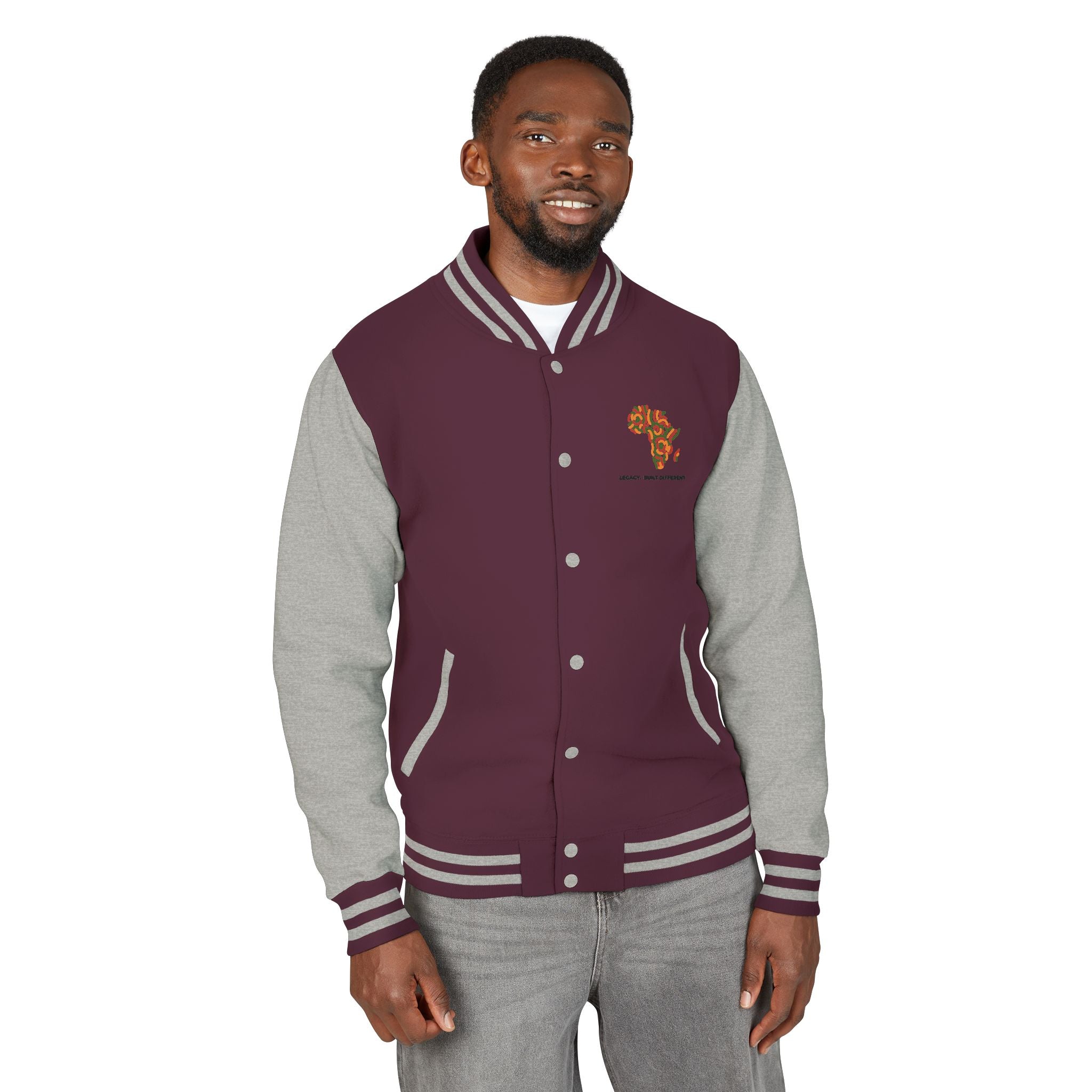 Letterman Jacket — African Heritage Map "Legacy. Built Different"