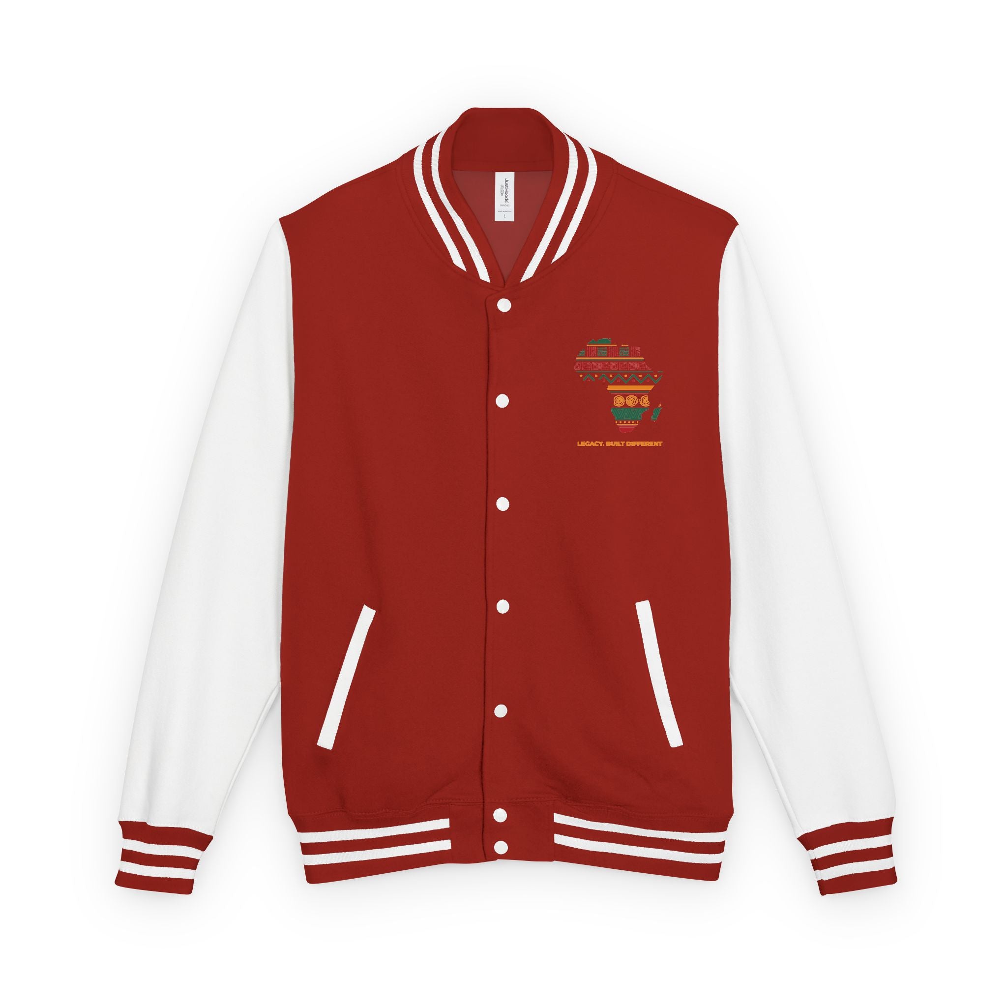 Africa Pattern Letterman Jacket — "Legacy, Unity, Strength"