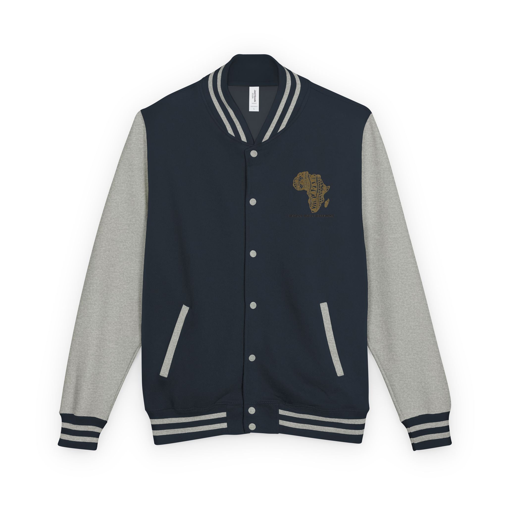 Letterman Jacket — African Pattern Map "Legacy. Built Different"