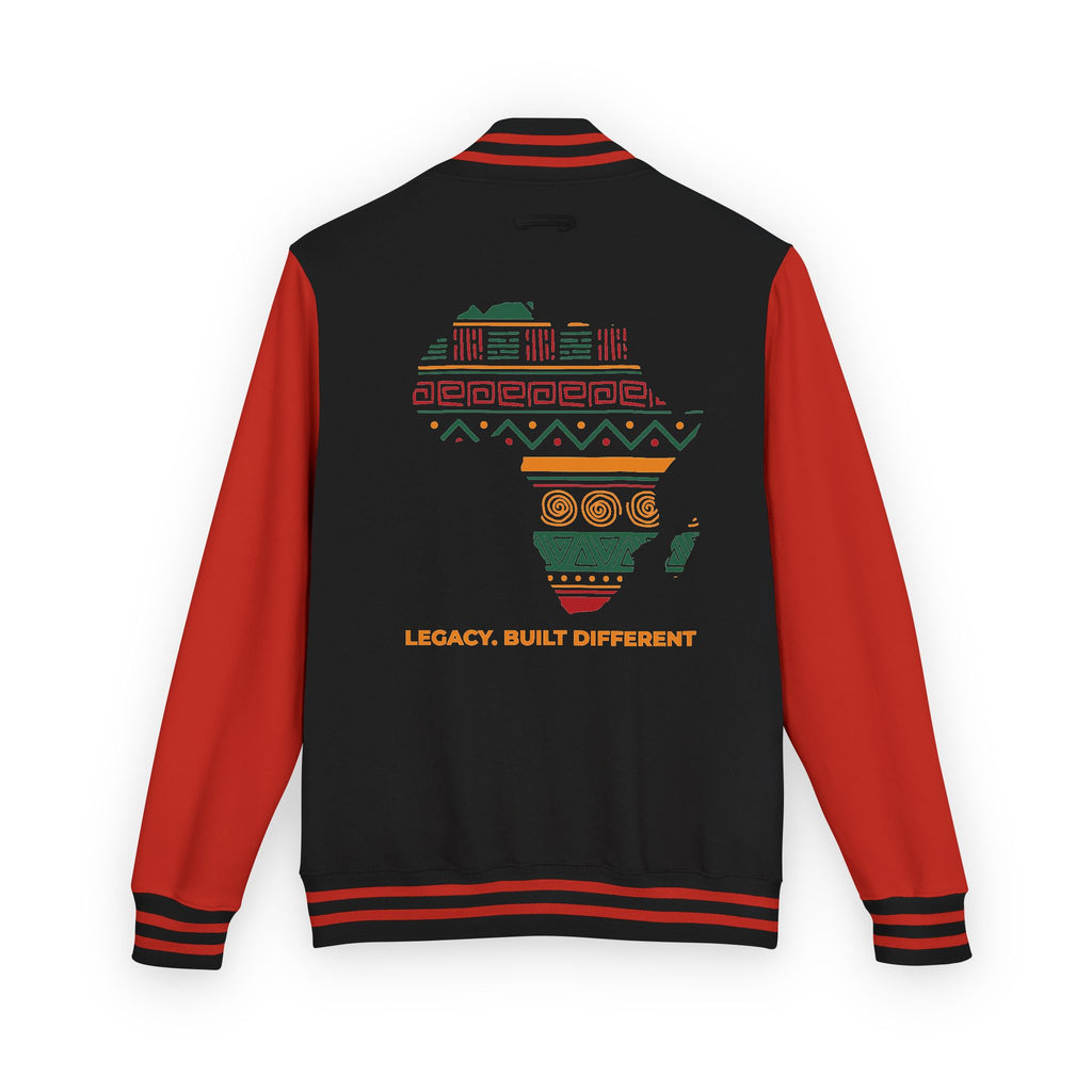 Africa Pattern Letterman Jacket — "Legacy, Unity, Strength"