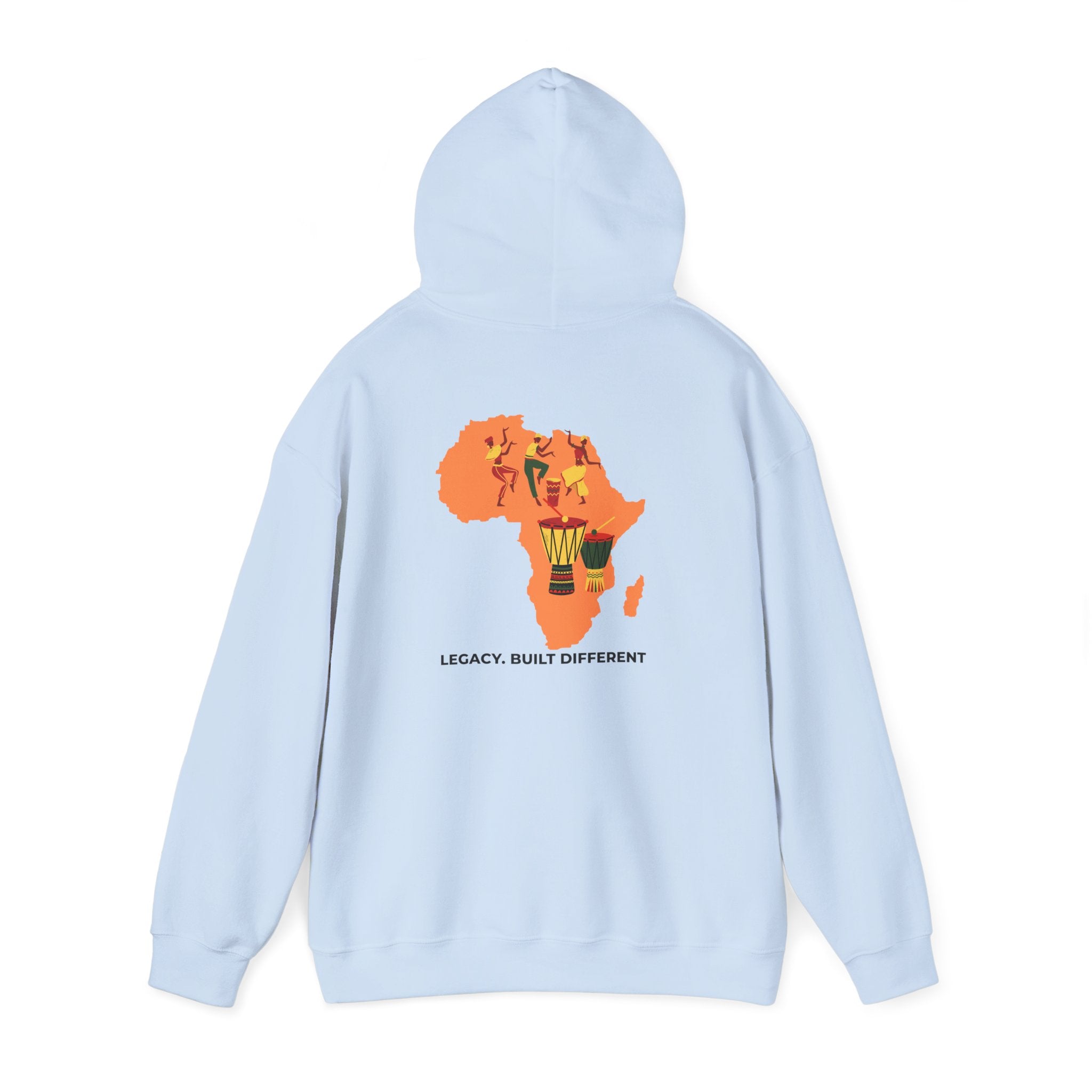 Africa Map Hoodie - 'Legacy. Built Different.' Afrocentric Graphic Pullover