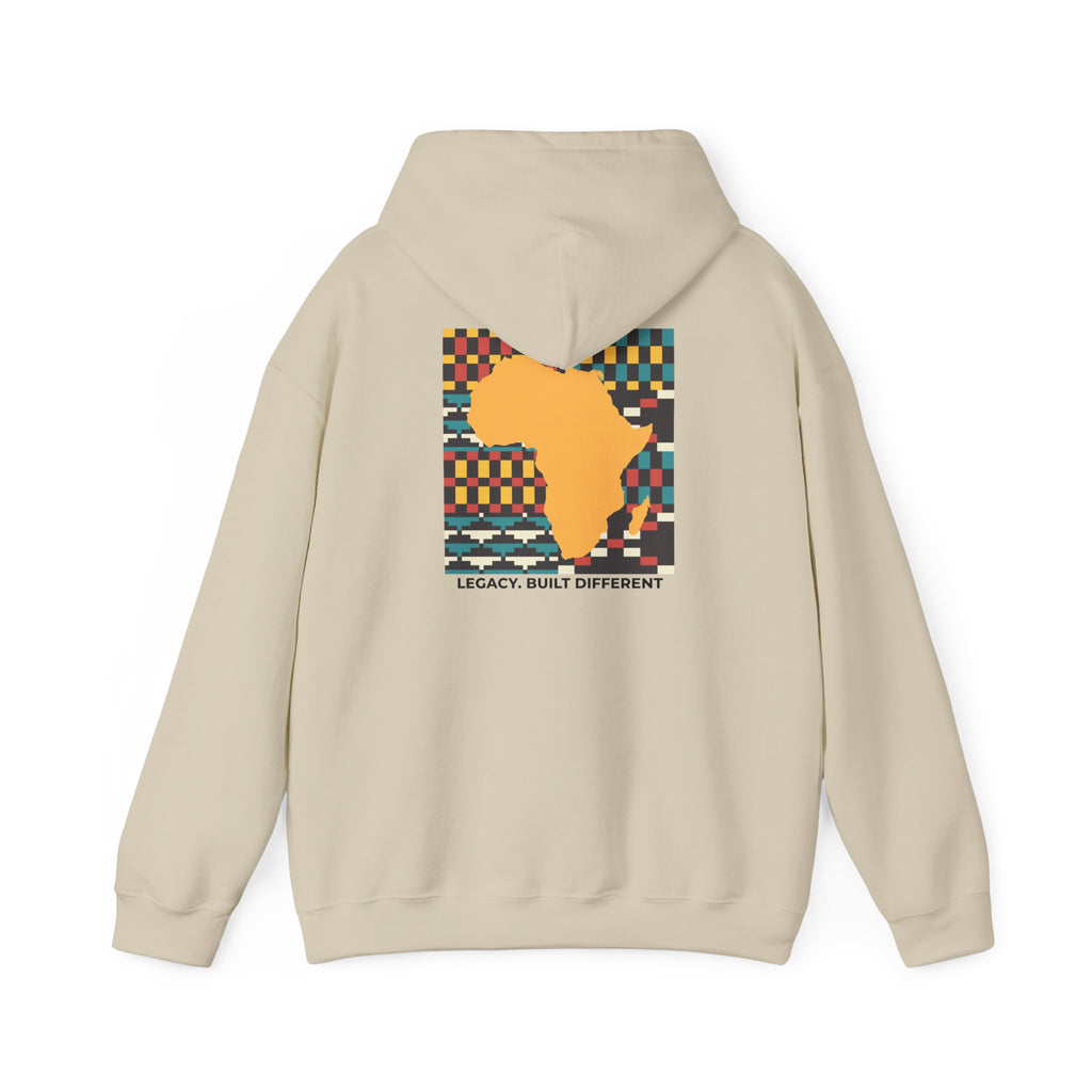Africa Silhouette Kente Hoodie — "Legacy, Built Different"