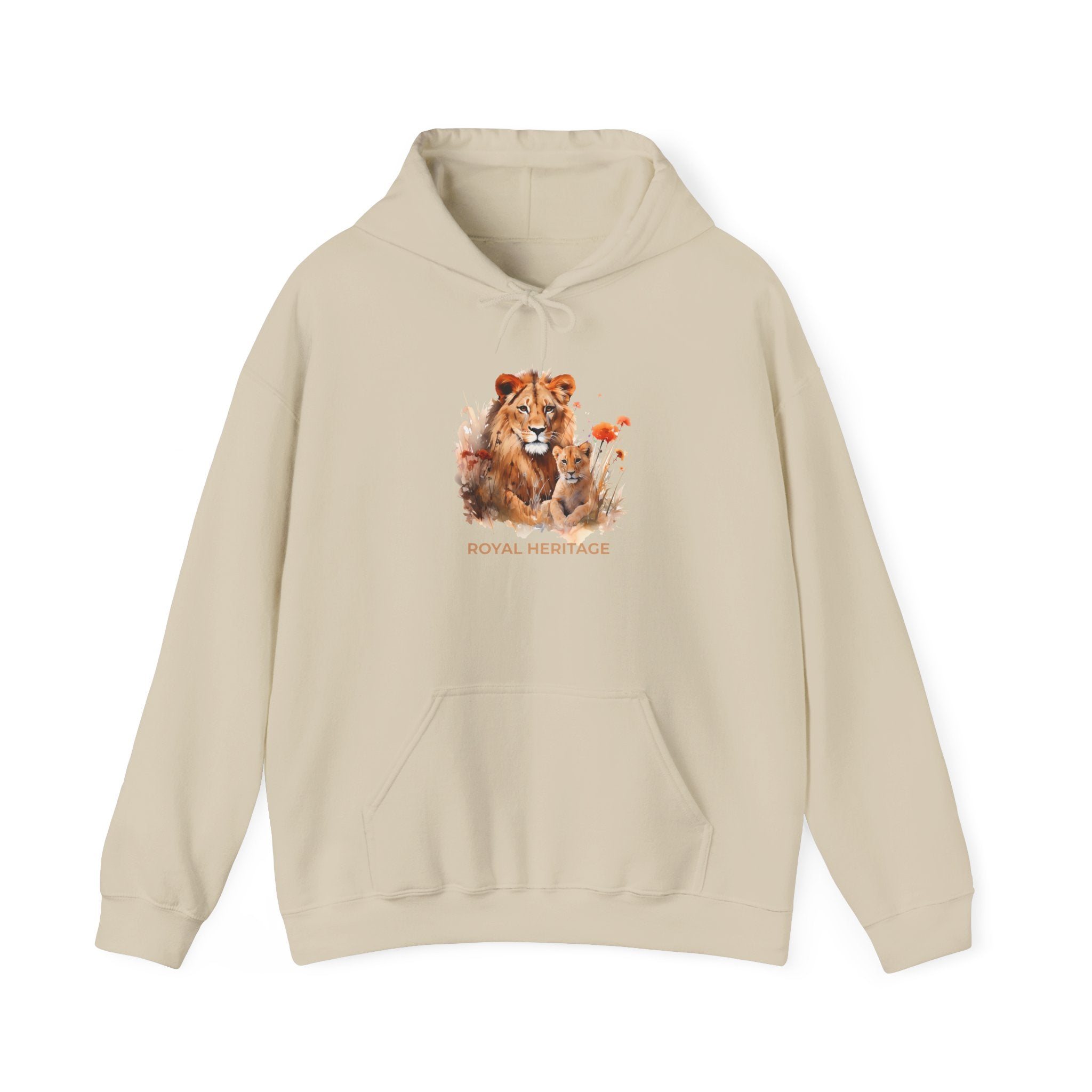 Hoodie — 'Royal Heritage' Lion & Cub Graphic Pullover