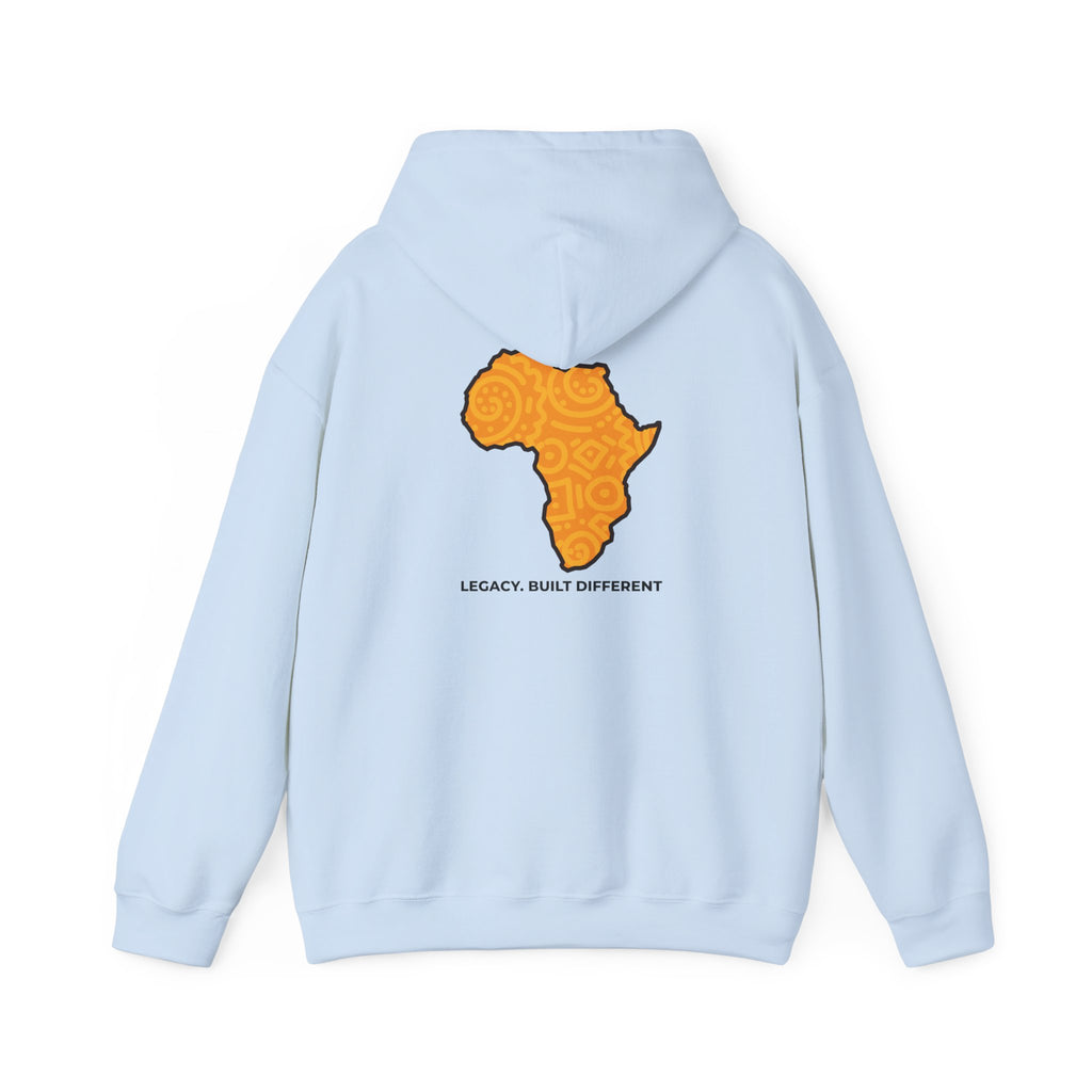 Africa Map Hoodie — "Legacy. Built Different." Printed Pullover