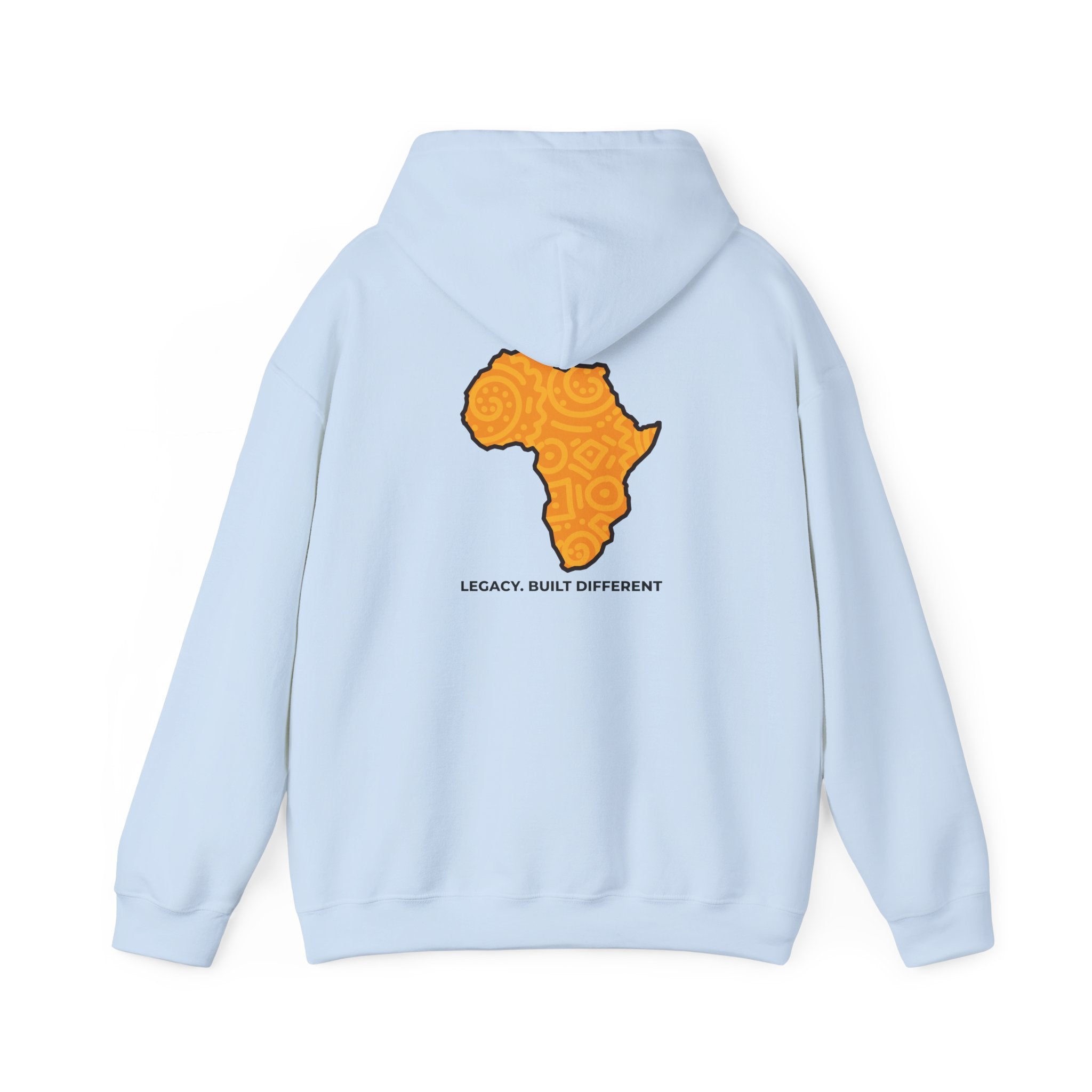 Africa Map Hoodie — "Legacy. Built Different." Printed Pullover