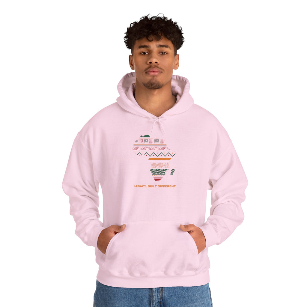 Africa Map Hoodie - 'Legacy Built Different' Graphic Pullover