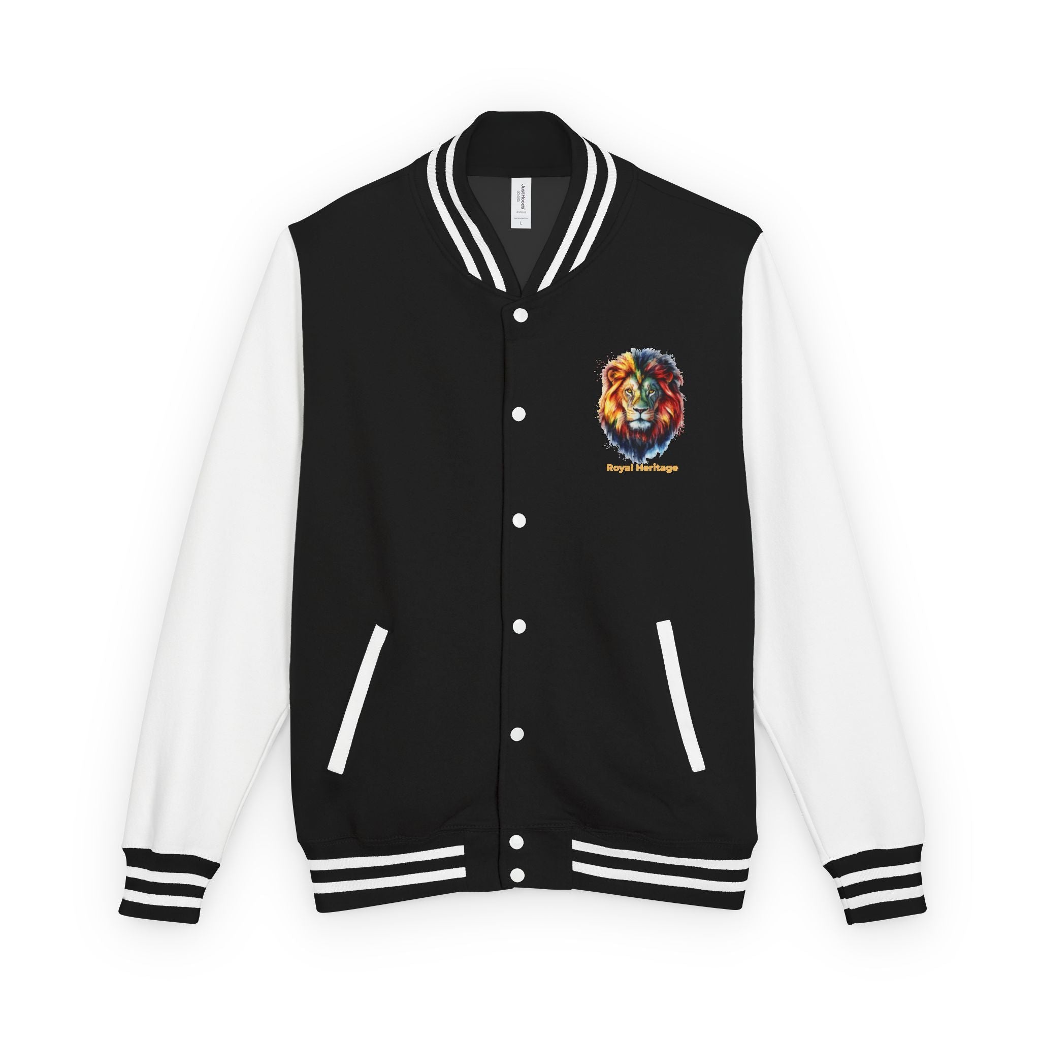 Lion Graphic Letterman Jacket — "Royal Heritage" Varsity Jacket