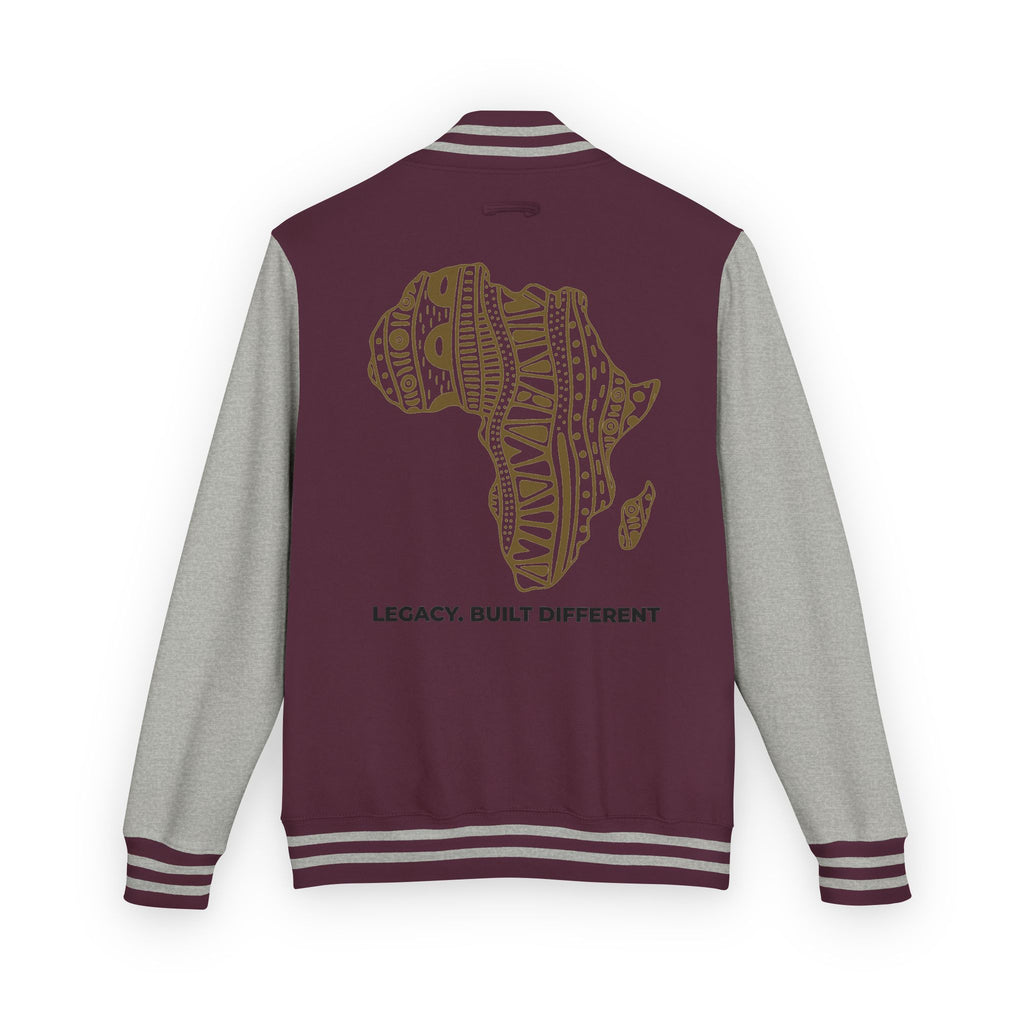 Letterman Jacket — African Pattern Map "Legacy. Built Different"