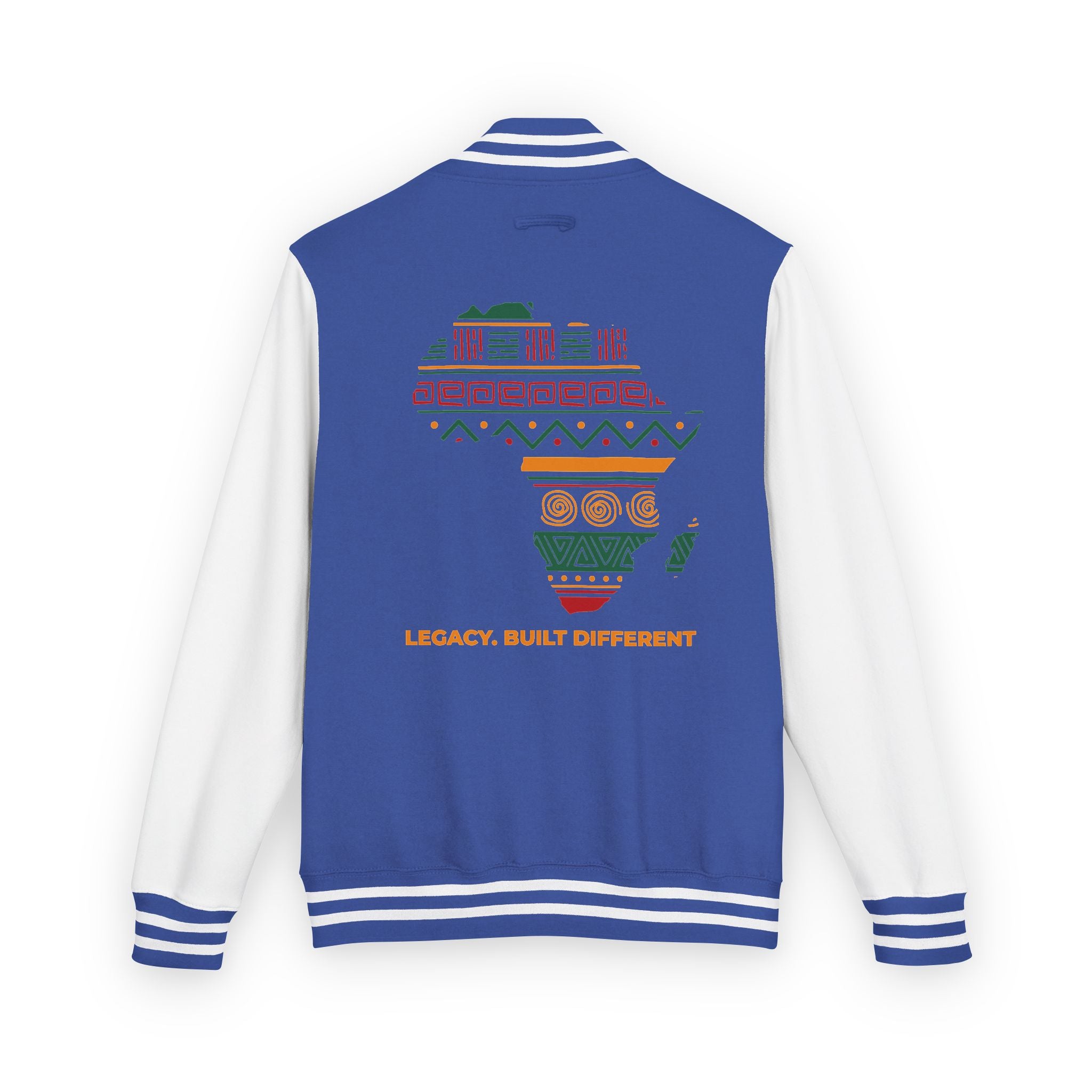 Africa Pattern Letterman Jacket — "Legacy, Unity, Strength"