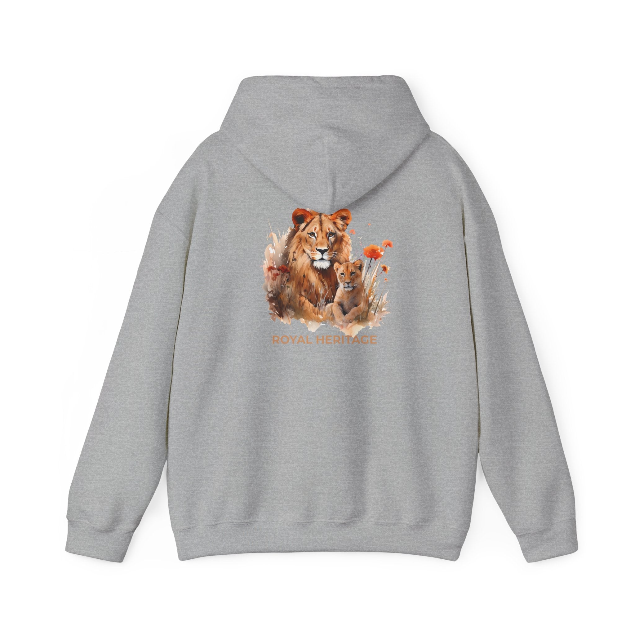 Hoodie — 'Royal Heritage' Lion & Cub Graphic Pullover