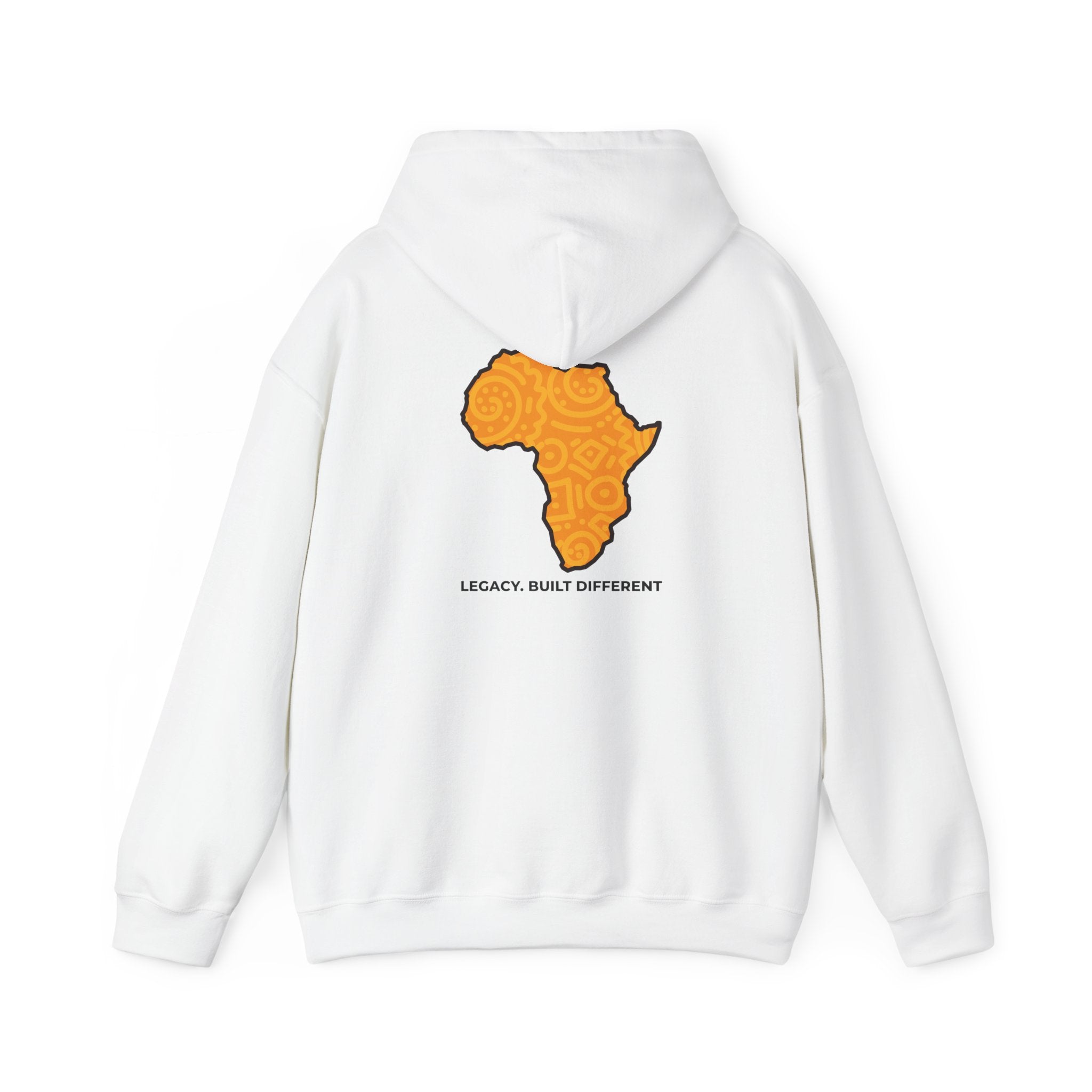 Africa Map Hoodie — "Legacy. Built Different." Printed Pullover