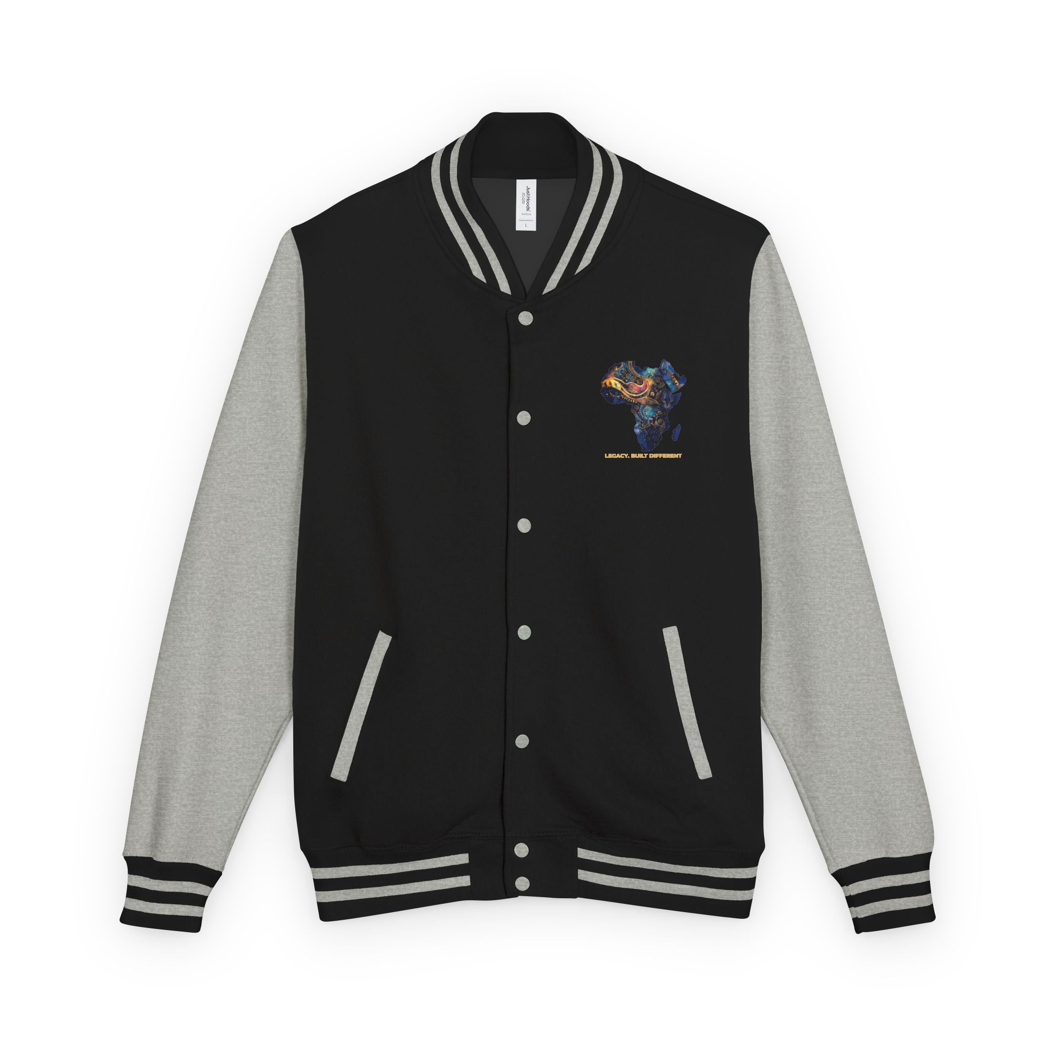 Africa Map Letterman Jacket — Colorful African Continent Graphic Bomber
