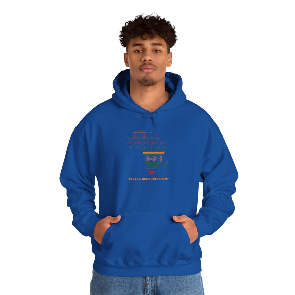 Africa Map Hoodie - 'Legacy Built Different' Graphic Pullover